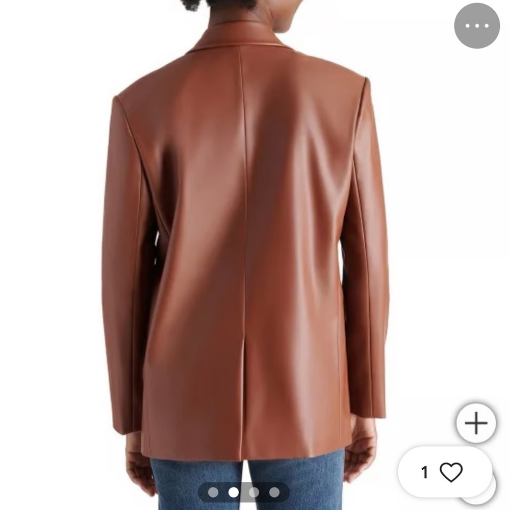 NWT Steve Madden Ladies' Faux Leather Blazer - Picture 2 of 8